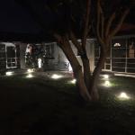 Outdoor pathway lights make a dramatic effect as well as provide security.
